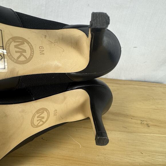 Michael Kors The Jet Set 6 Women's 6M Black Heeled Pull On Ankle Boots - Picture 11 of 13